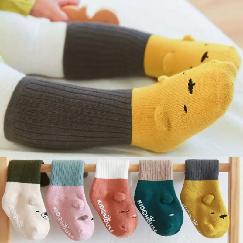 

Baby Girl Boy Non-Slip Socks Toddler Cotton Baby Winter Clothes Accessories Newbron Baby Floor Socks For Winter 2021
