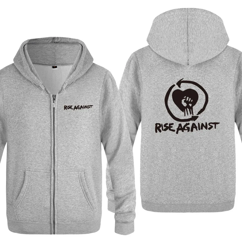 Толстовки с капюшоном на молнии Для мужчин Radiohead принт в стиле хип хоп ворсом