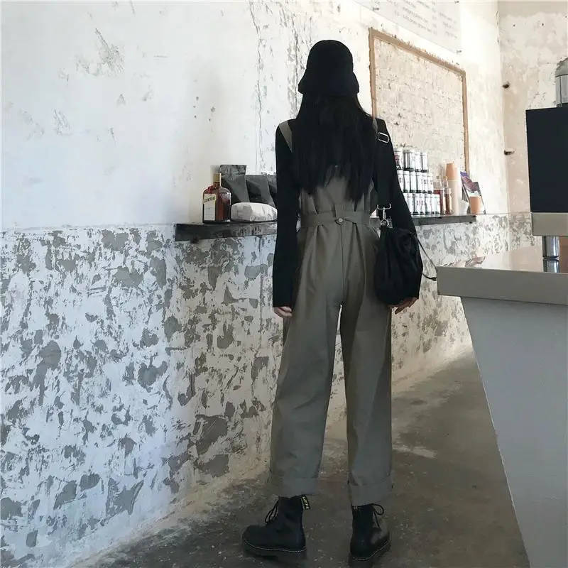 Комбинезон женский весенне-осенний с регулируемым поясом и карманами |