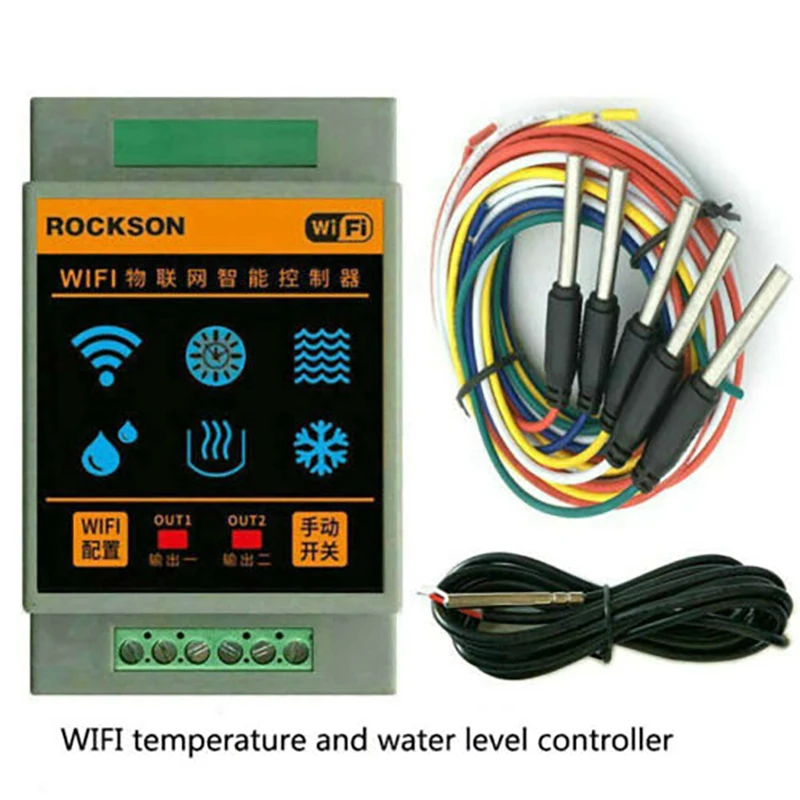 

1pc Wires Water Level Controller 220V WiFi Temperature APP Settings Internally Solar Thermostat For HVAC Systems Leak Protection