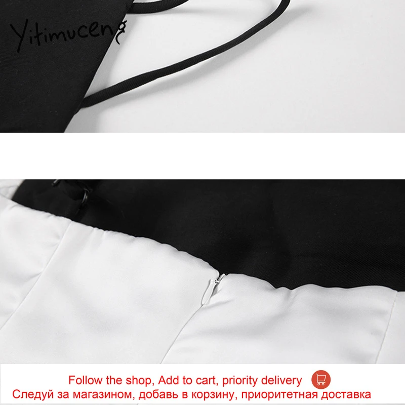 

Yitimuceng Irregular Spaghetti Strap Dresses Women Summer Sexy Strapless High Waist White Dress 2021 Korean Fashion New Sundress