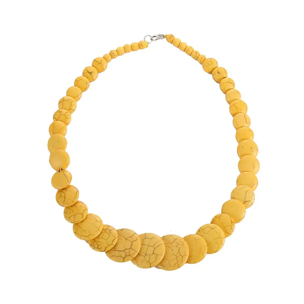 YULUCH этническое Африканское богемное каменное ожерелье чокер комплект розовый