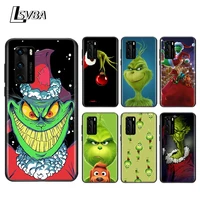 cute green monster for huawei p smart s z plus pro 2018 2019 2020 2021 mate 10 20x 20 30 pro lite soft phone case