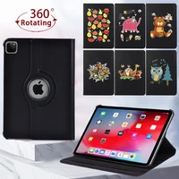 tablet case for apple ipad pro 9 7 2015pro 10 5 2017pro 11 360 rotating cartoon pattern protective cover free stylus