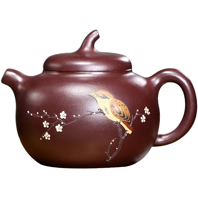 

Yixing purple clay teapot made by hand
