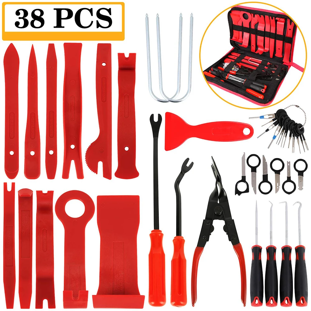 Car Disassembly Tool Set Interior Door Clip Panel Trim Dashboard Removal DVD Hand Kit |