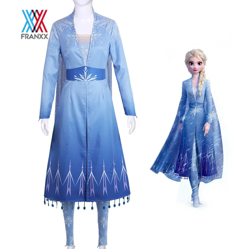 Костюм принцессы Эльзы и Анны для взрослых костюм косплея Униформа жакет брюки
