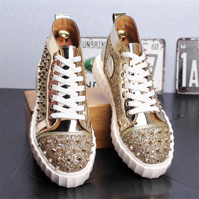 Кроссовки мужские из натуральной кожи высокие брендовые Повседневная модная