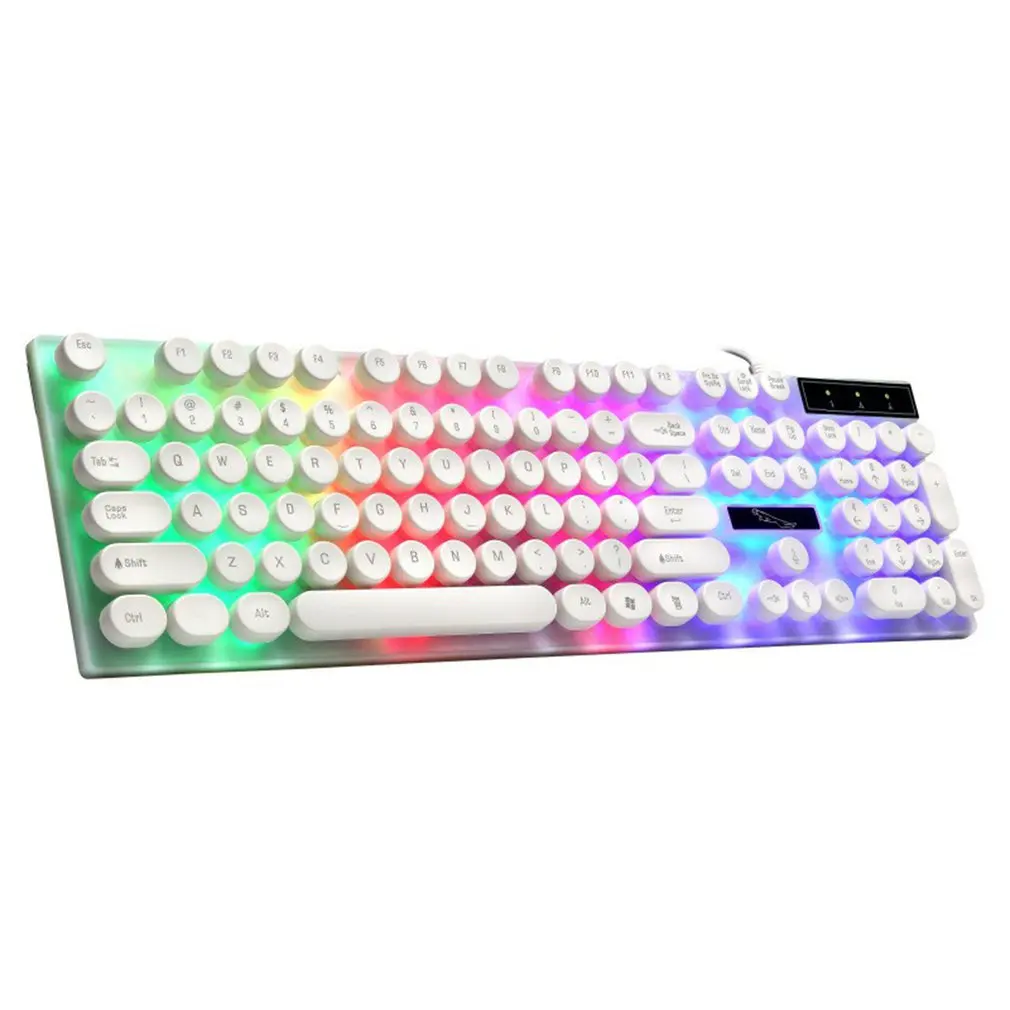 

Mechanical Keyboard Wired 104 keys Keycaps Gaming Keyboards With RGB Backlight Usb for Tablet Desktop PC