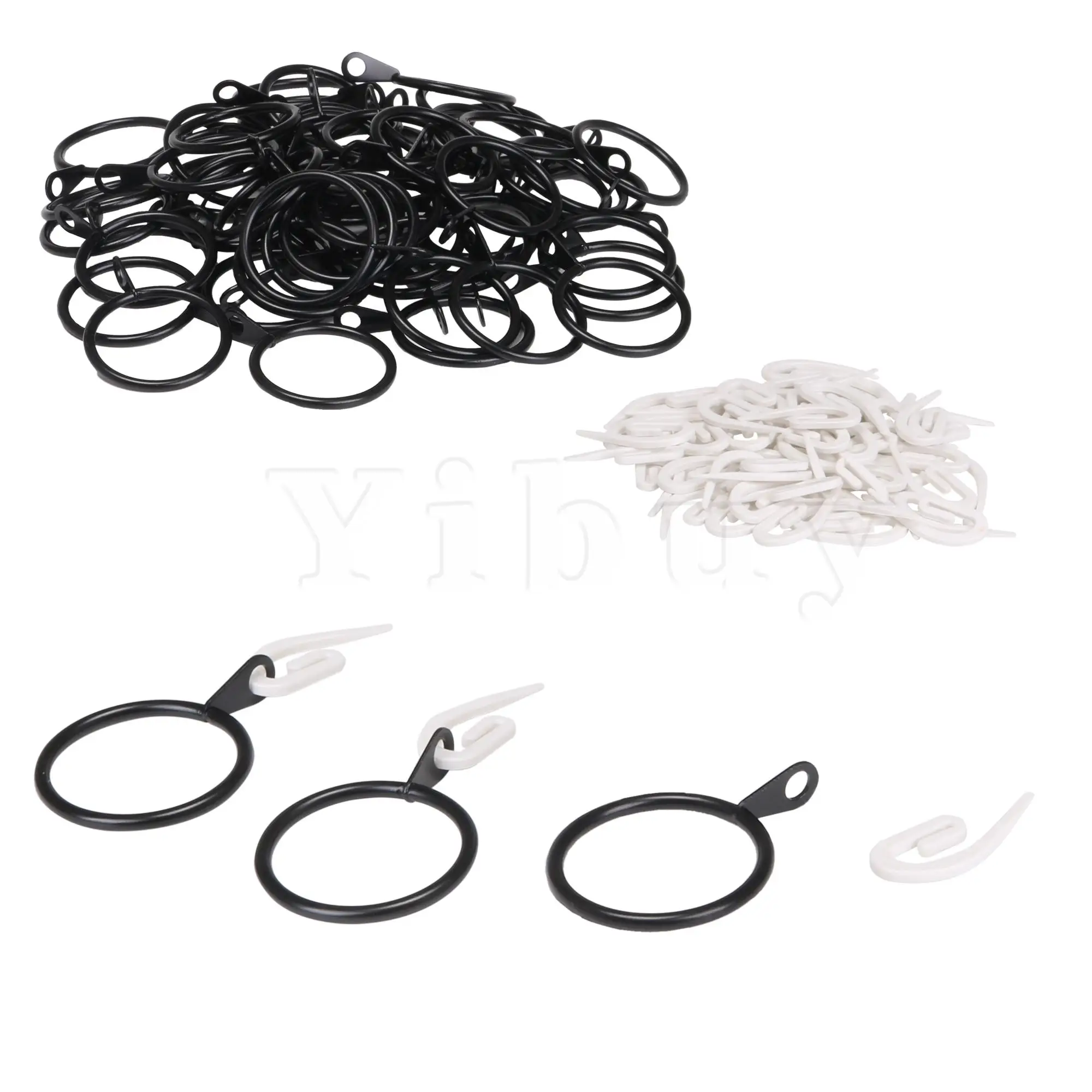 

60 шт., металлические кольца для драпировки окон