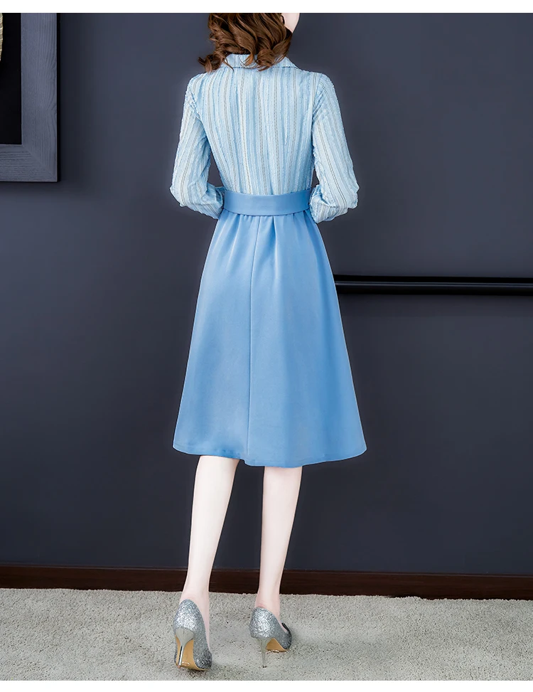 Офисная Женская стильная рабочая одежда элегантное платье для женщин длинный