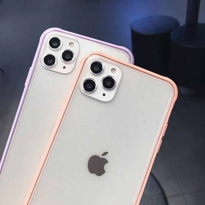 Candy Color Transparent Phone Case For iPhone 11 Pro Max XR X XS 7 8 6S Plus Soft TPU Full Body Shockproof Cover | Мобильные