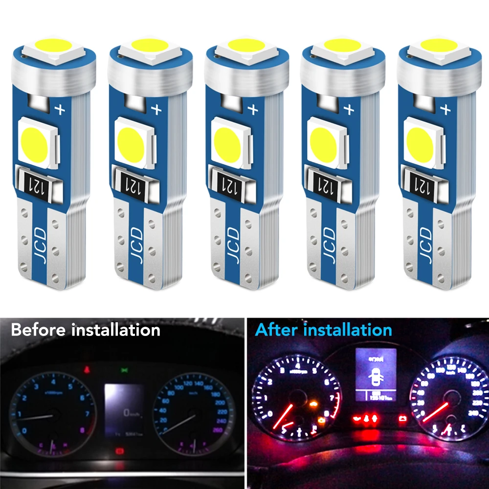 T5 W3W Led Canbus автомобильный светильник приборной панели лампа для audi a4 b8 a3 q5 a6 c6 seat leon
