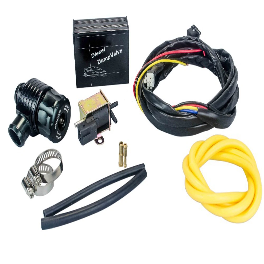

Black Diesel Dump Valve New ElectrIcal Diesel Blow Off Valve With Adapter Outside Diesel BOV With Adapter