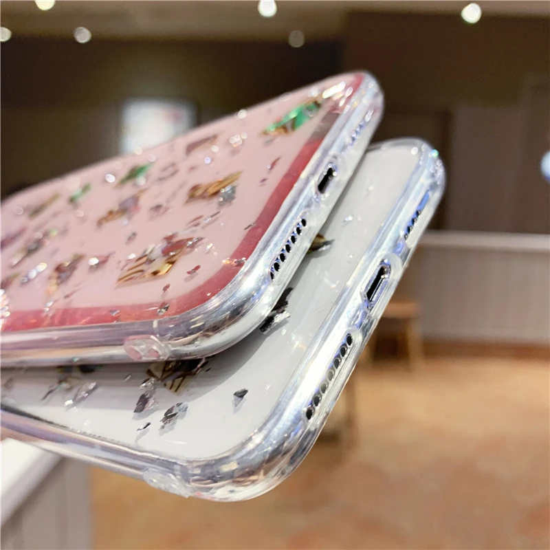Чехол из серебряной фольги Seashell для samsung Galaxy S10 S8 S9 Plus Note 8 9 10 Pro прозрачный чехол |