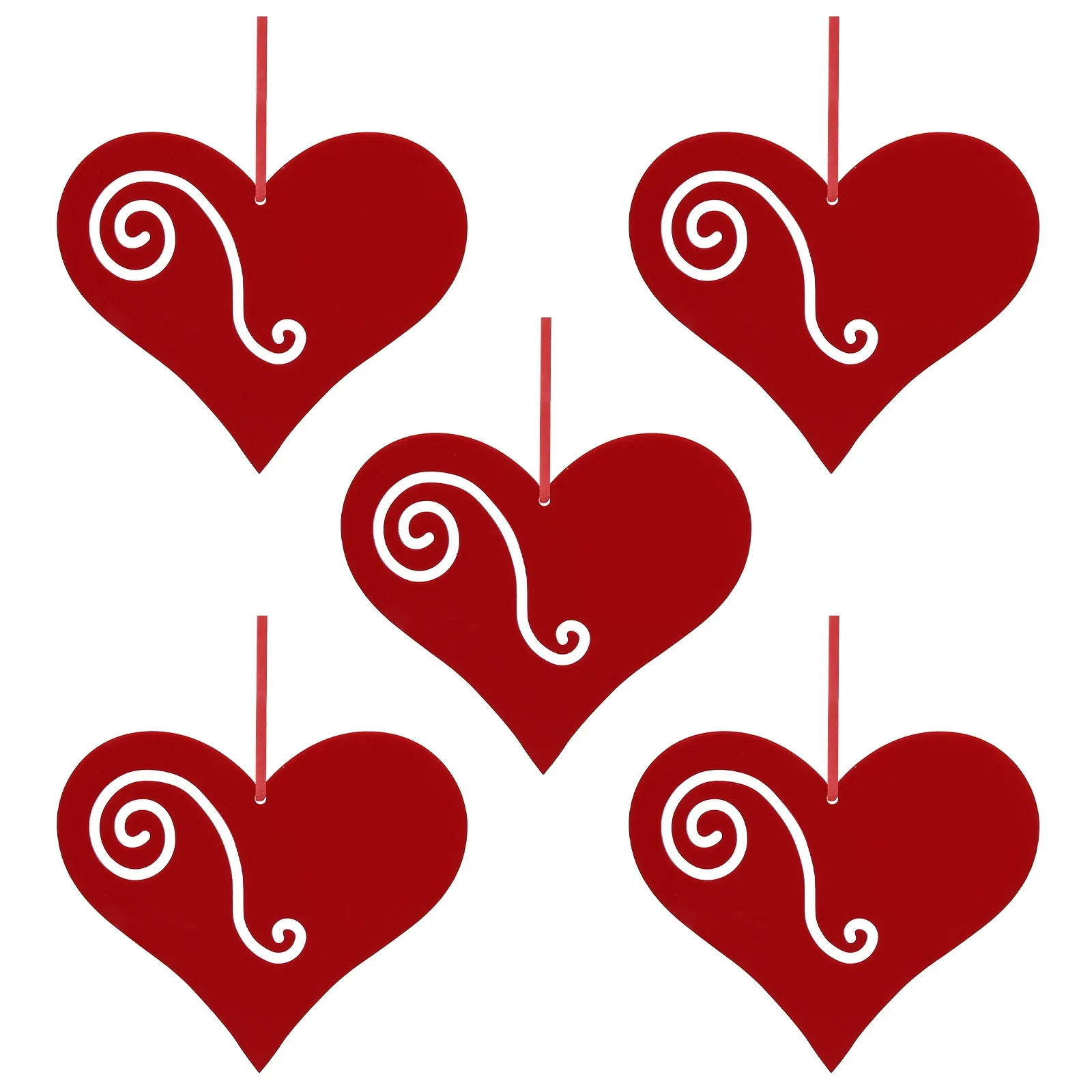 

5 шт. 2022 украшение на День святого Валентина деревянные подвесные кулоны в форме сердца садовые украшения для дома Navidad # T2P