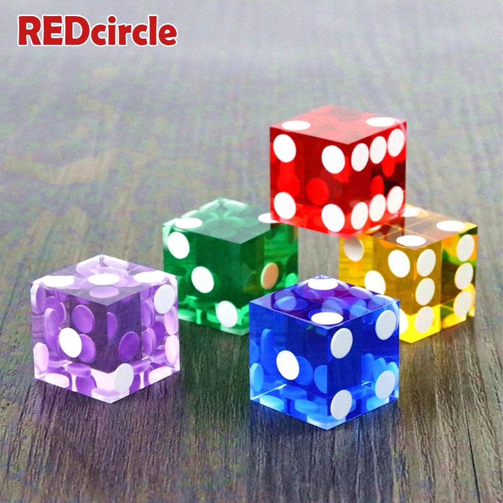 Высококачественные прозрачные цветные игральные кости D6 для казино с