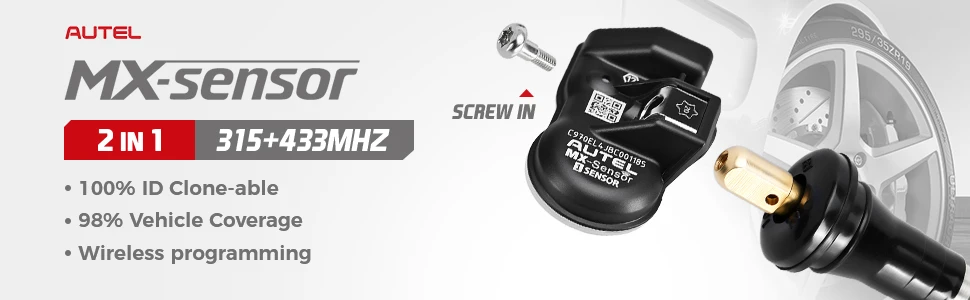 Autel MX сенсор TPMS PAD 315 МГц 433 МГц Универсальный программист давления в шинах Высокоточный воздушный клапан TPMS диагностический датчик TPMS