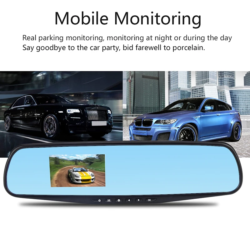 Dvr камера full HD dash cam зеркало заднего вида Камера авто dashcam рекордер dvr voiture с sd-картой видео регистратор в автомобиле видео