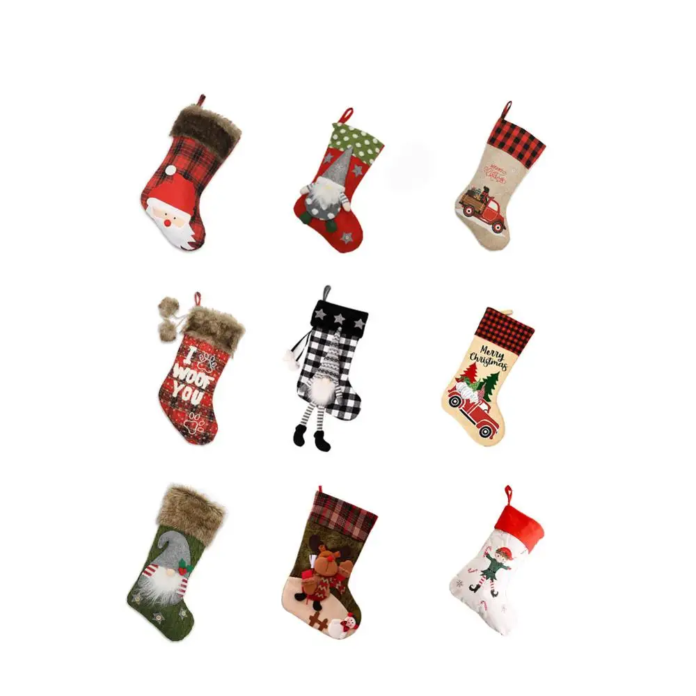 Подарочный Рождественский чулок пакет для конфет/различных Стиль рекламные окна