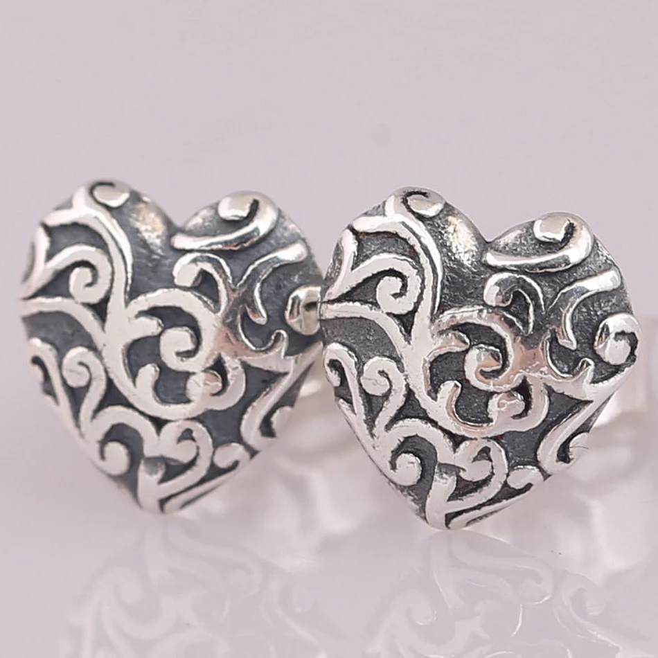 

Аутентичные S925 серьги, винтажные королевские серьги-гвоздики в форме сердца для женщин, свадебный подарок, Женские Ювелирные изделия