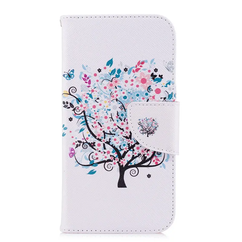 Small Tree Чехол для телефона с откидной крышкой в стиле ретро чехол для samsung Galaxy M20 M10 S9 S10E S10 плюс A3 A5 J3 J5 J7 чехол-портмоне с отделением для карт Кожаный Капа D07G - Цвет: Small Tree