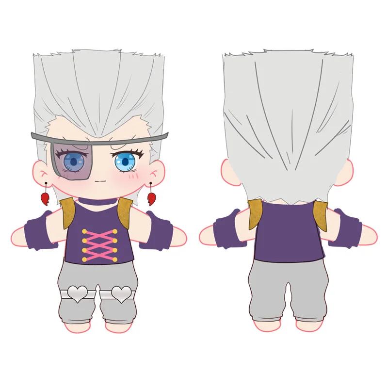 

Anime JoJo's Bizarre Adventure Polnareff Cosplay Cute Plush Stuffed Change Dolls Toy 20cm Doll Plushie Clothes Xmas Gift