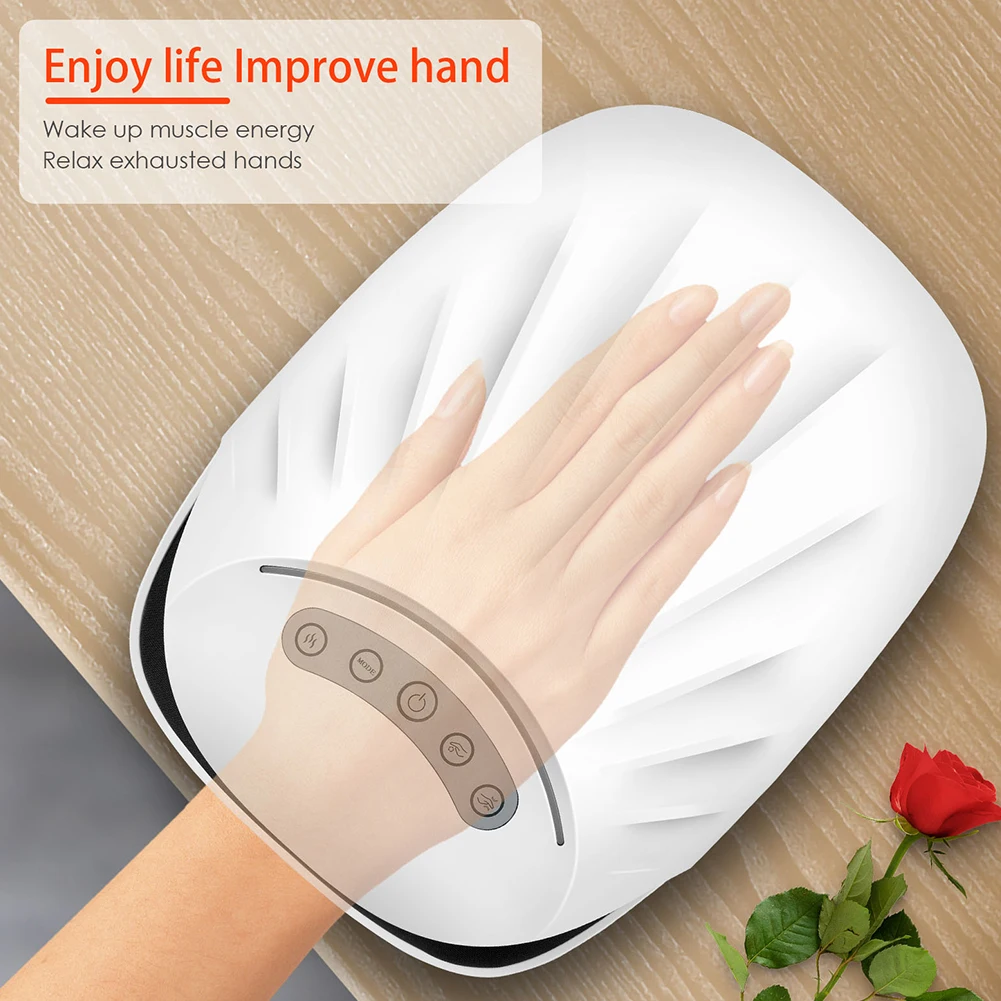 

Electric Hand Massager , With Air Compression & Heating Therapy Massage For Muscle Soothing , Pain Relief, Finger Numbness