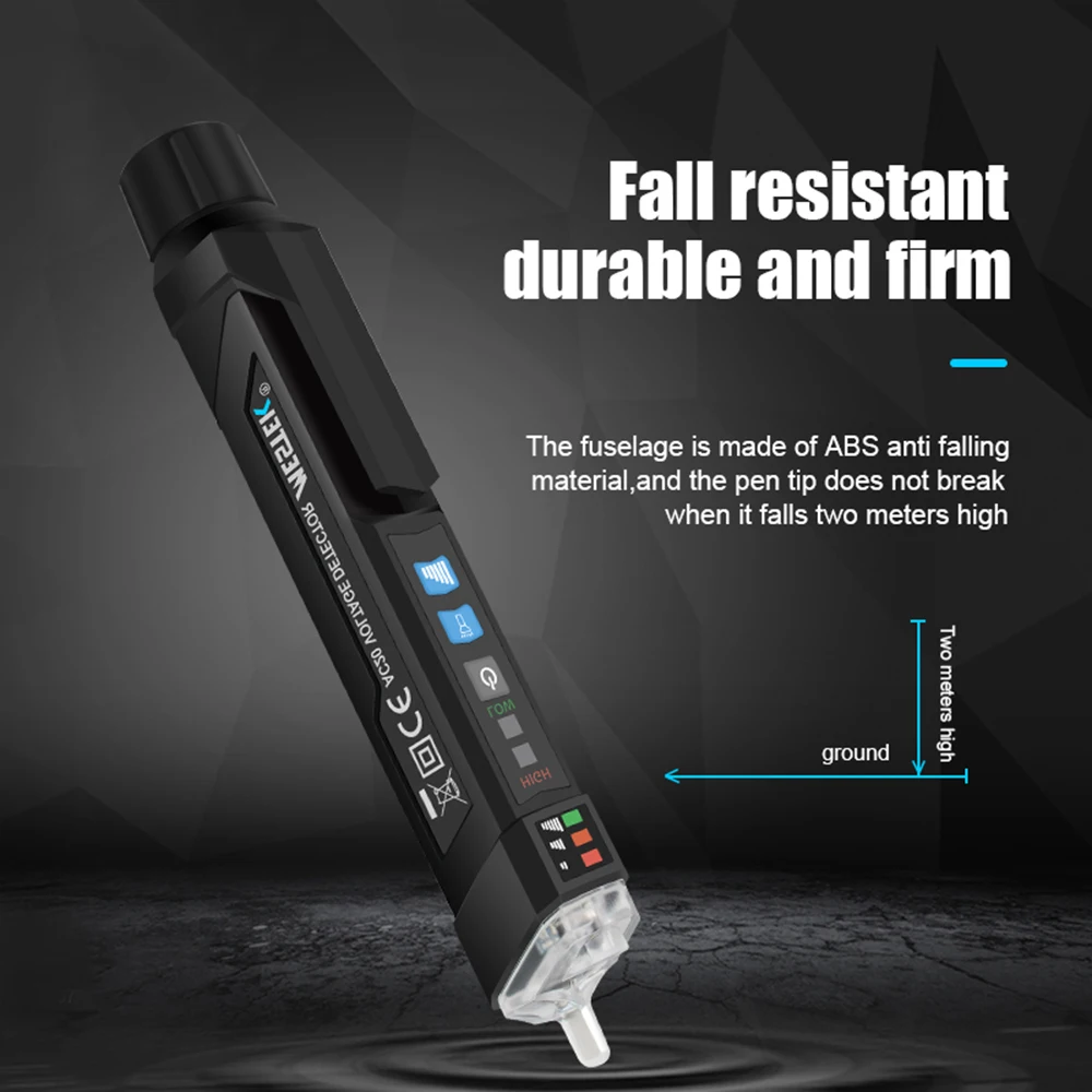 Портативный Бесконтактный детектор напряжения MESTEK Высокочувствительный тестер