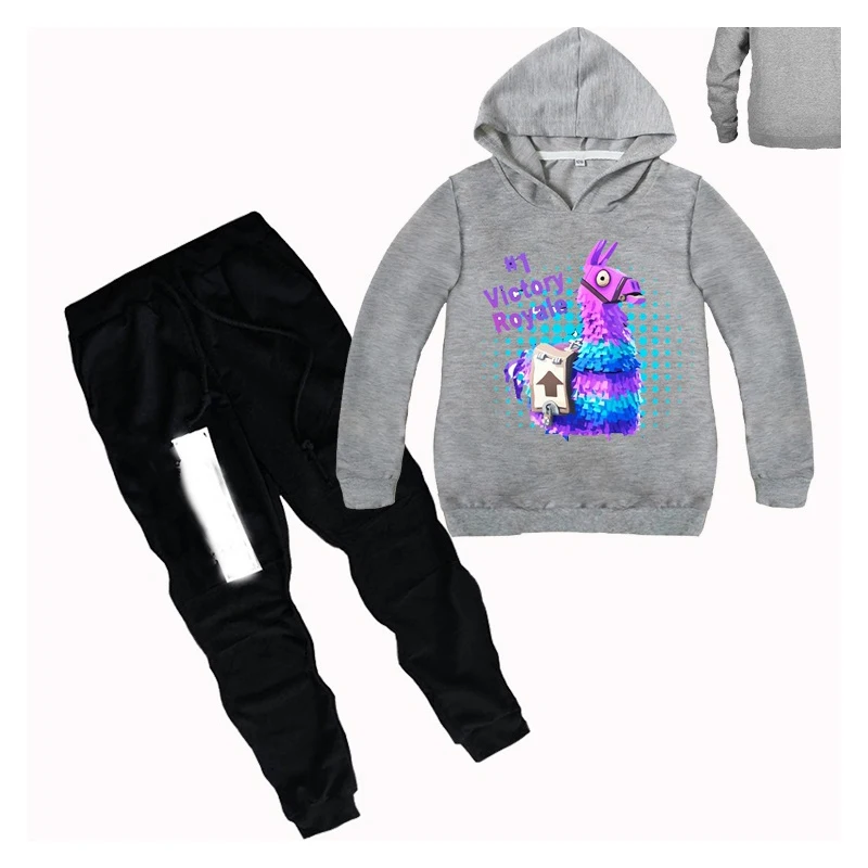 

DLF 2-16 Ajax 2021 Kids Game Royale Girl Clothing Sets Llama Plush Children Tracksuit Boutique Clothes Hooded Coat Pants