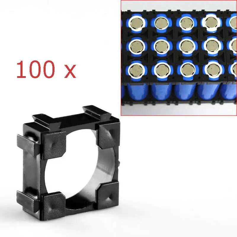 

100x 18650 Battery Pack Spacer Radiating Shell Plastic Holder Bracket 18.4m B1H3