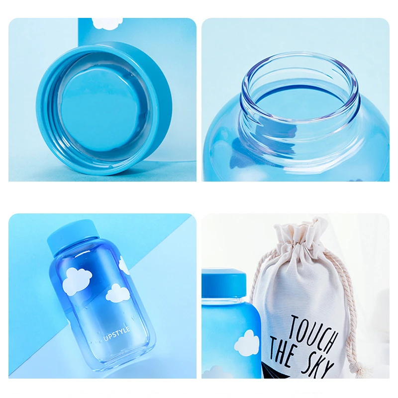 Портативная круглая стеклянная бутылка для спорта на открытом воздухе