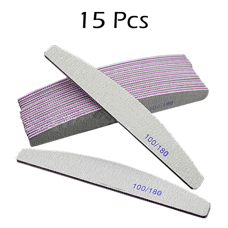 

Nail File Double Side Buffer 100/180 Trimmer Sandpaper Professional Nail Files Sanding Block Pedicure Manicure Polishing Tools