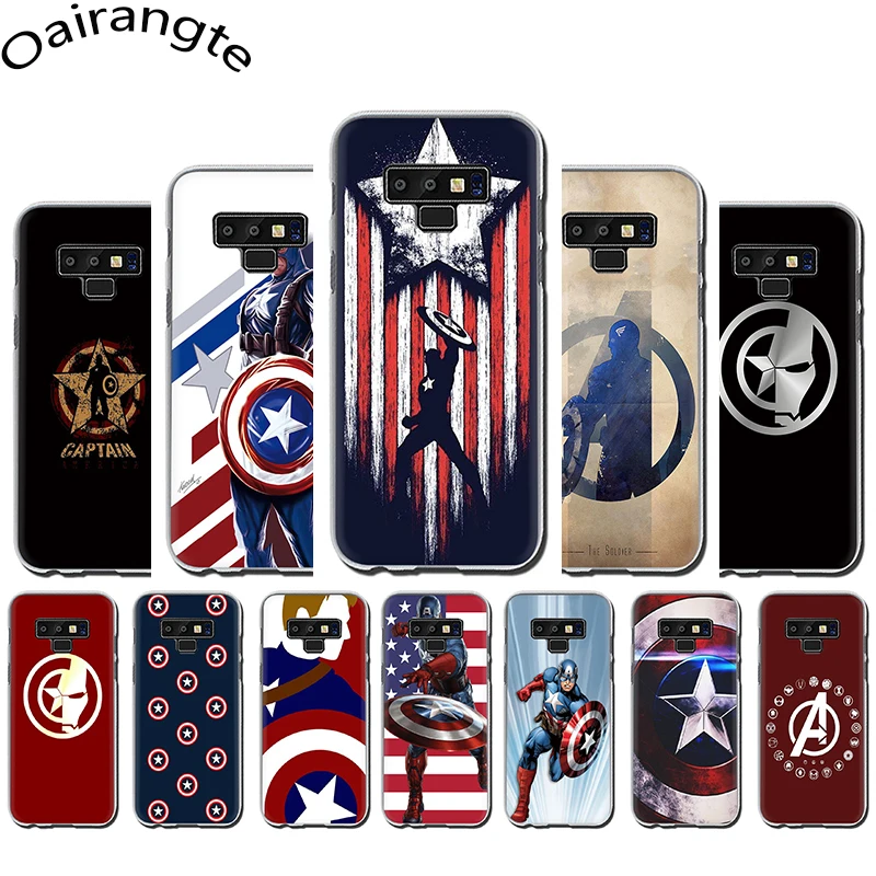 Жесткий чехол для телефона Marvel superhero Captain America Samsung Galaxy A3 A5 2016 2017 A7 A8 A9 2018 A 10 30 40 50