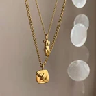 2021 стильный дизайн, 18k, позолота, нержавеющая сталь, абстрактный женского тела Уход за кожей лица кулон ожерелье для женщин золотое ожерелье ювелирные изделия