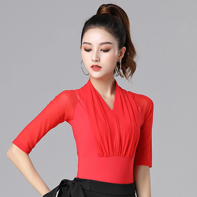 Женские костюмы для латиноамериканских танцев Новые однотонные тонкие