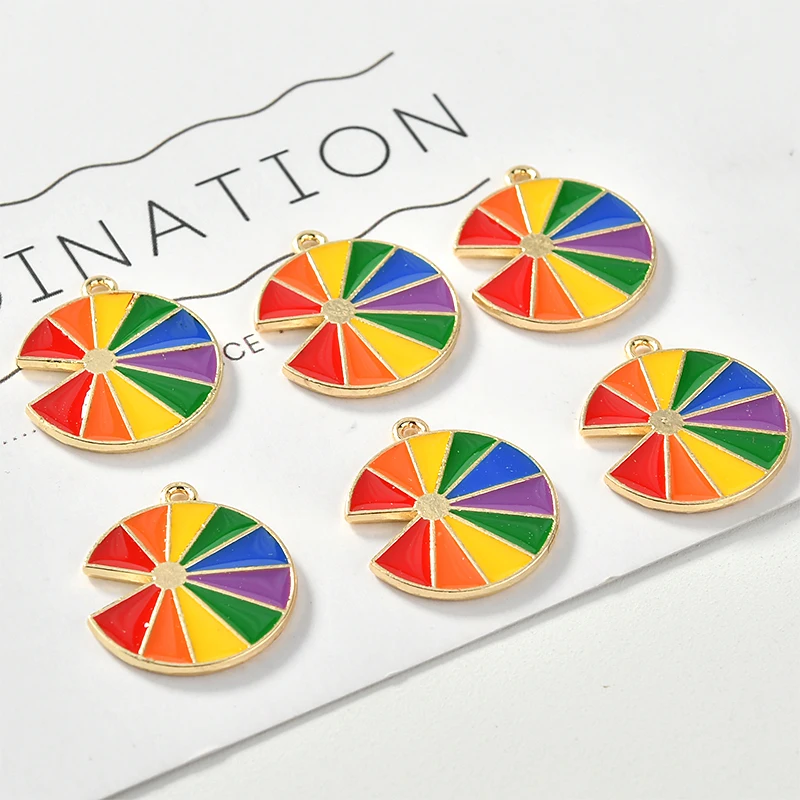 Милый детский цвет капля масло сплав Радуга фотоэлемент Сделай Сам ювелирные