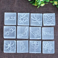 flower tree leaves pattern handmade soap stamp clear diy natural acrylic decorative diy soap making tools