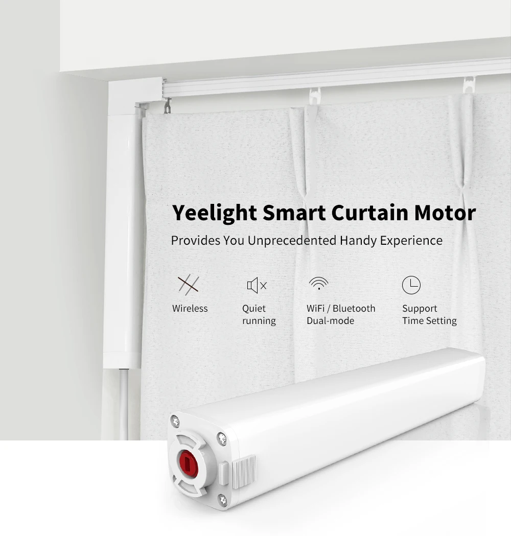 Yeelight умный занавес мотор WiFi Bluetooth двойной режим настройки времени WiFi беспроводное интеллектуальное домашнее устройство работает с приложением Mijia