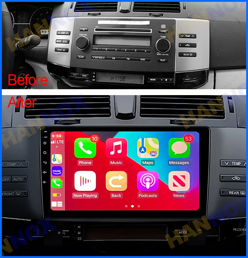 Автомобильный DVD-плеер 9 &quotAndroid 12.0 RAM 4G GPS для Toyota Reiz Mark x 2005-2009 автомобильное радио