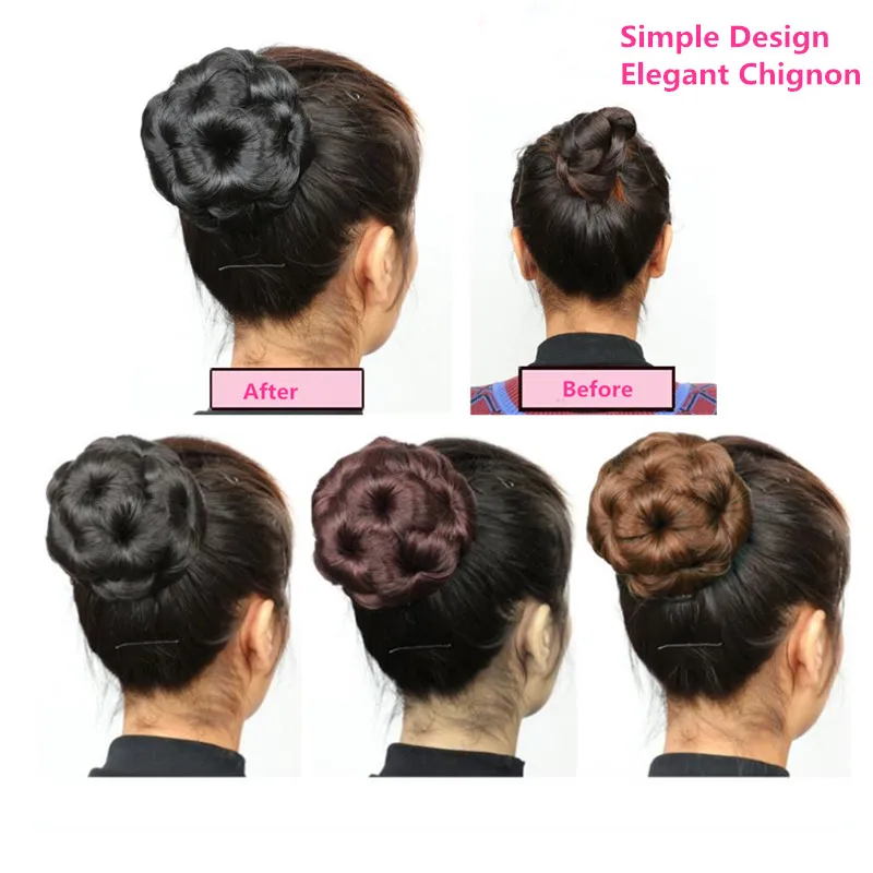 9 цветов Pervado волосы синтетические волосы кудрявые шиньон коготь Updo Bun Аксессуары женские волосы кусок Стиль Высокая температура волокна