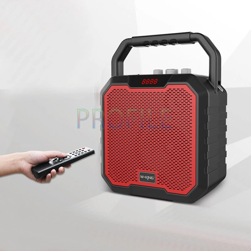 With a Microphone 6.5 Inch High Power Outdoor Karaoke Speakers Wireless Bluetooth AUX USB TF Player FM Radio Rechargeable | Электроника