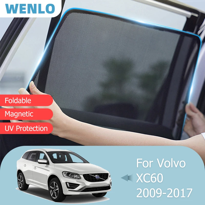 

For Volvo XC60 1st 2015-2017 Front Windshield Car Sunshade Side Window Blind Sun Shade Magnetic Visor Mesh Curtain Protection