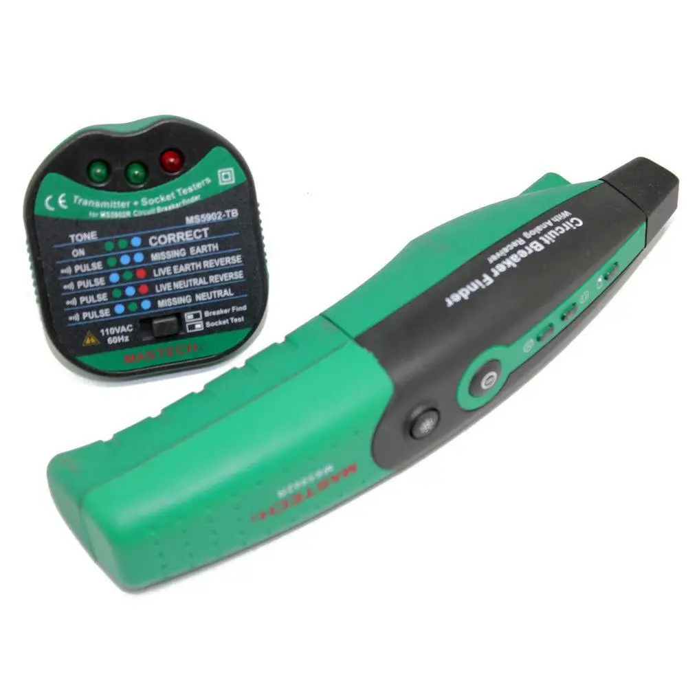 

MASTECH MS5902 Automatic Circuit Breaker Finder Fuse Socket Tester European specification with Flashlight AC 220V/110V