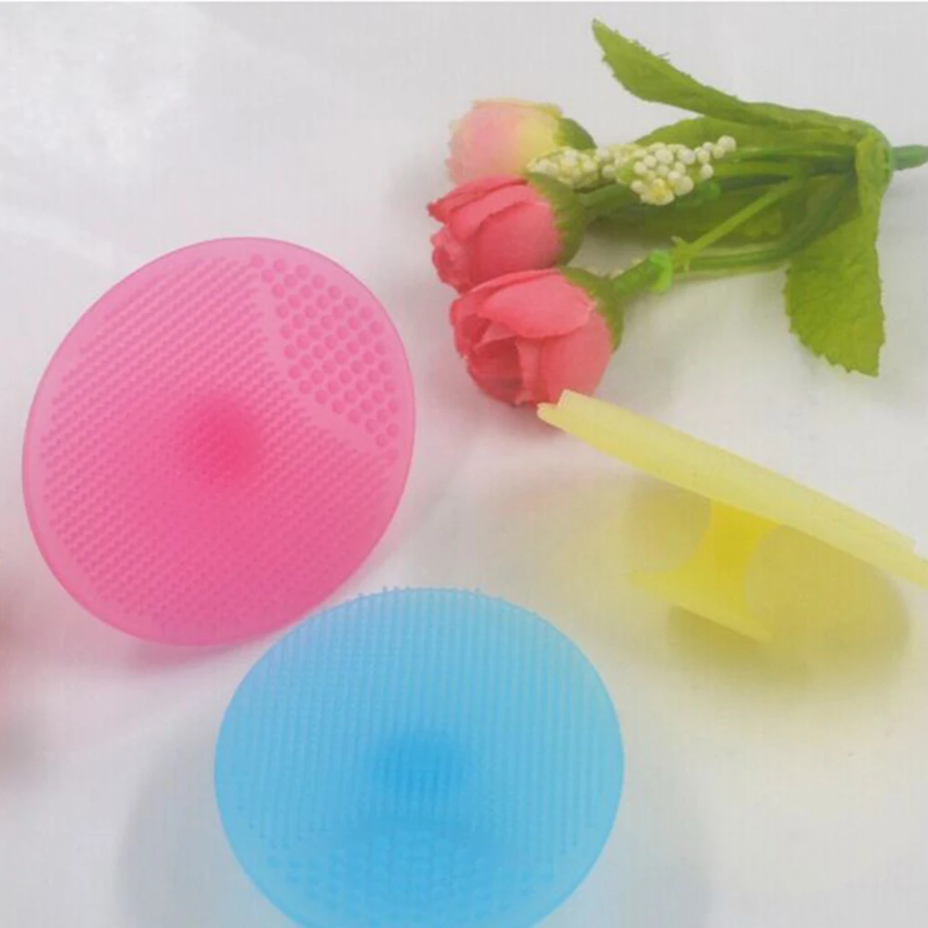 1 шт. Мягкая силиконовая салфетка для мытья лица отшелушивающая щеточка спа скраб