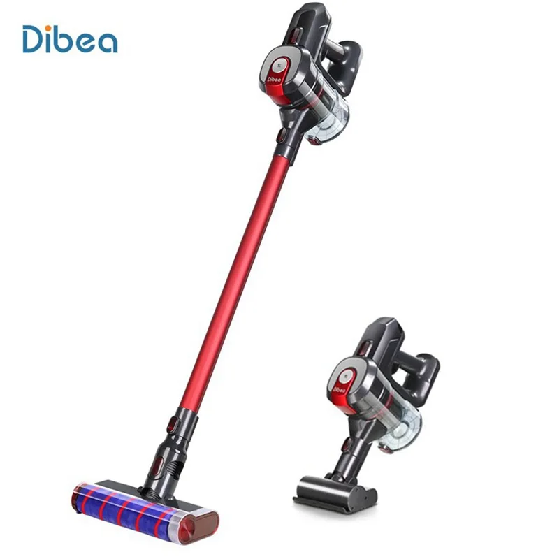 Dibea D008Pro 2-в-1 пылесос ручной Беспроводной сильное всасывание вакуумный уборщик пыли низкая Шум пылесборник аспиратор
