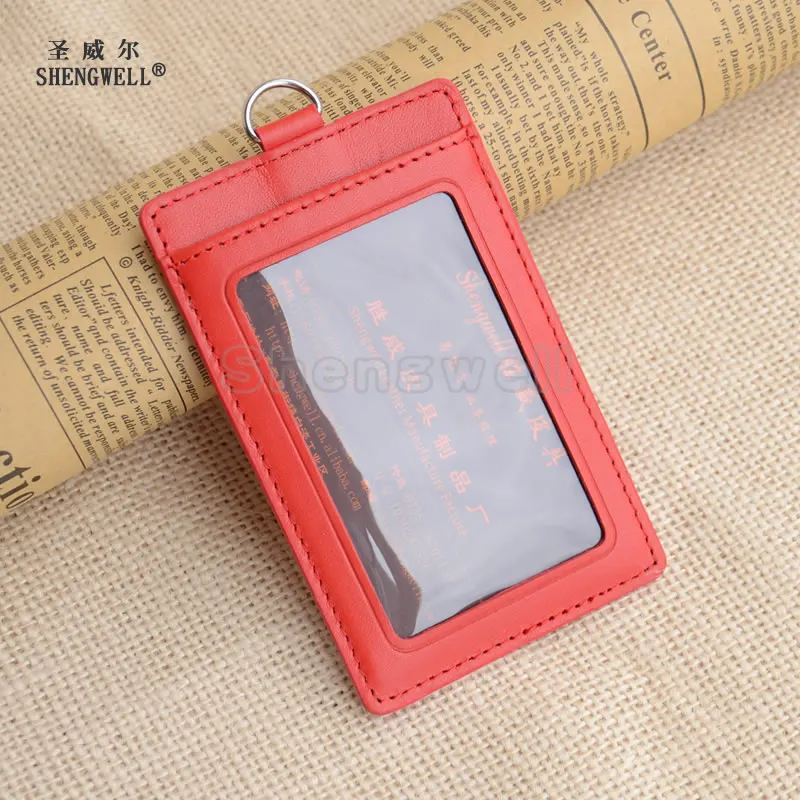 Держатель для карт из натуральной кожи тонкий чехол в вертикальном стиле