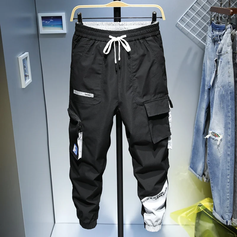 Зимние мужские штаны брюки карго спортивные свободные забавные уличная мода