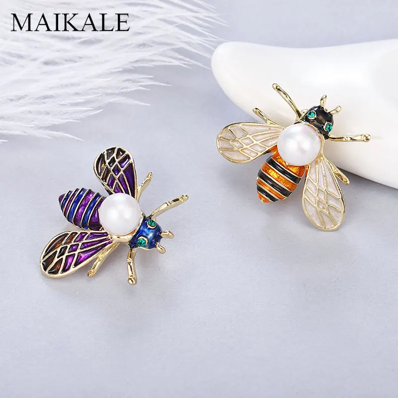 Женская винтажная сумка с жемчугом MAIKALE разноцветная эмалированная моль