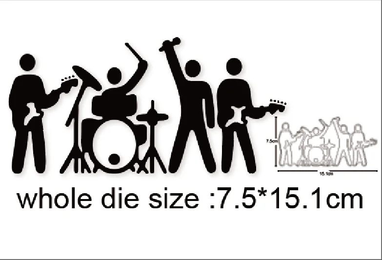 

Hunter hound Band METAL CUTTING DIES Stencil Scrapbooking Photo Album Card Paper Embossing Craft DIY